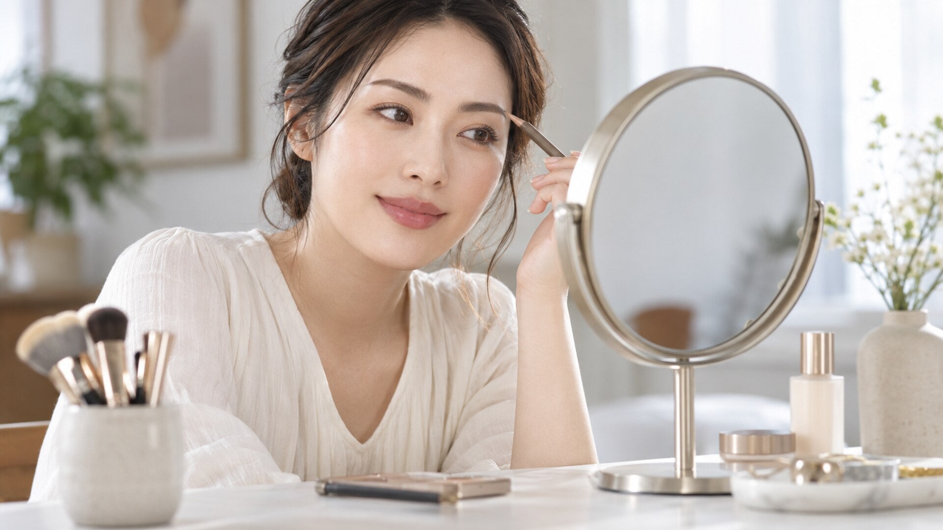 アーチ眉が似合う人の特徴は？似合わない場合の調整と描き方・角度の決め方を解説
