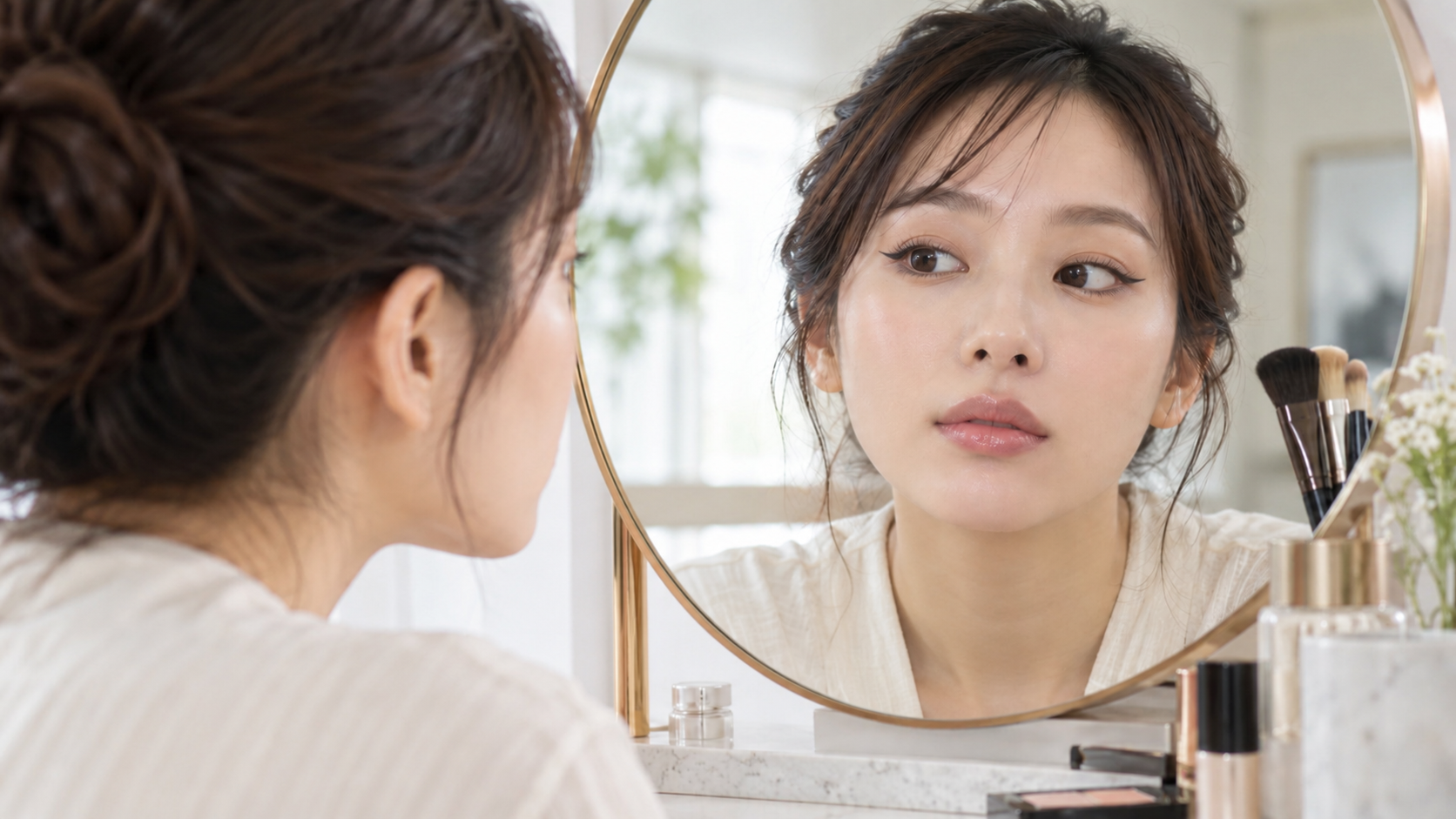 アイラインが長すぎに見える基準は？目の形別の長さの目安と直し方を解説