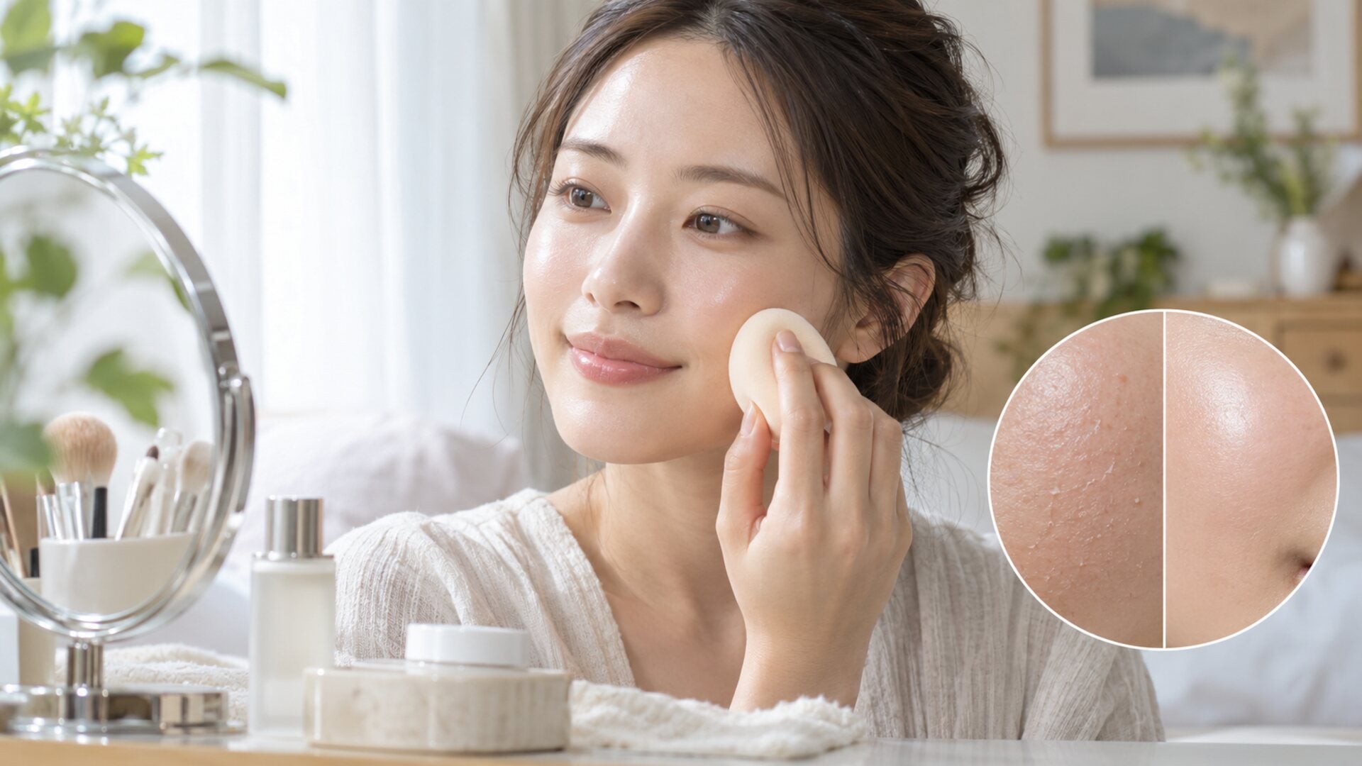 化粧崩れがうろこ状になる原因5つ！乾燥を防ぐスキンケアと薄塗りのコツを解説