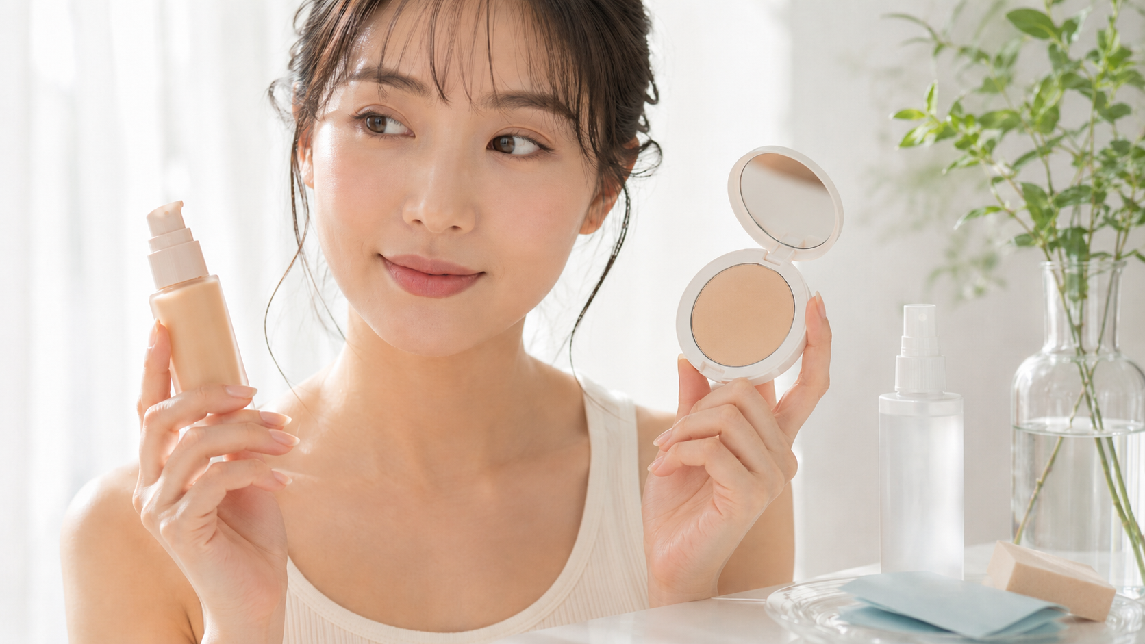 夏のファンデはリキッドとパウダーどっちが正解？選び方と1日中崩さないコツ