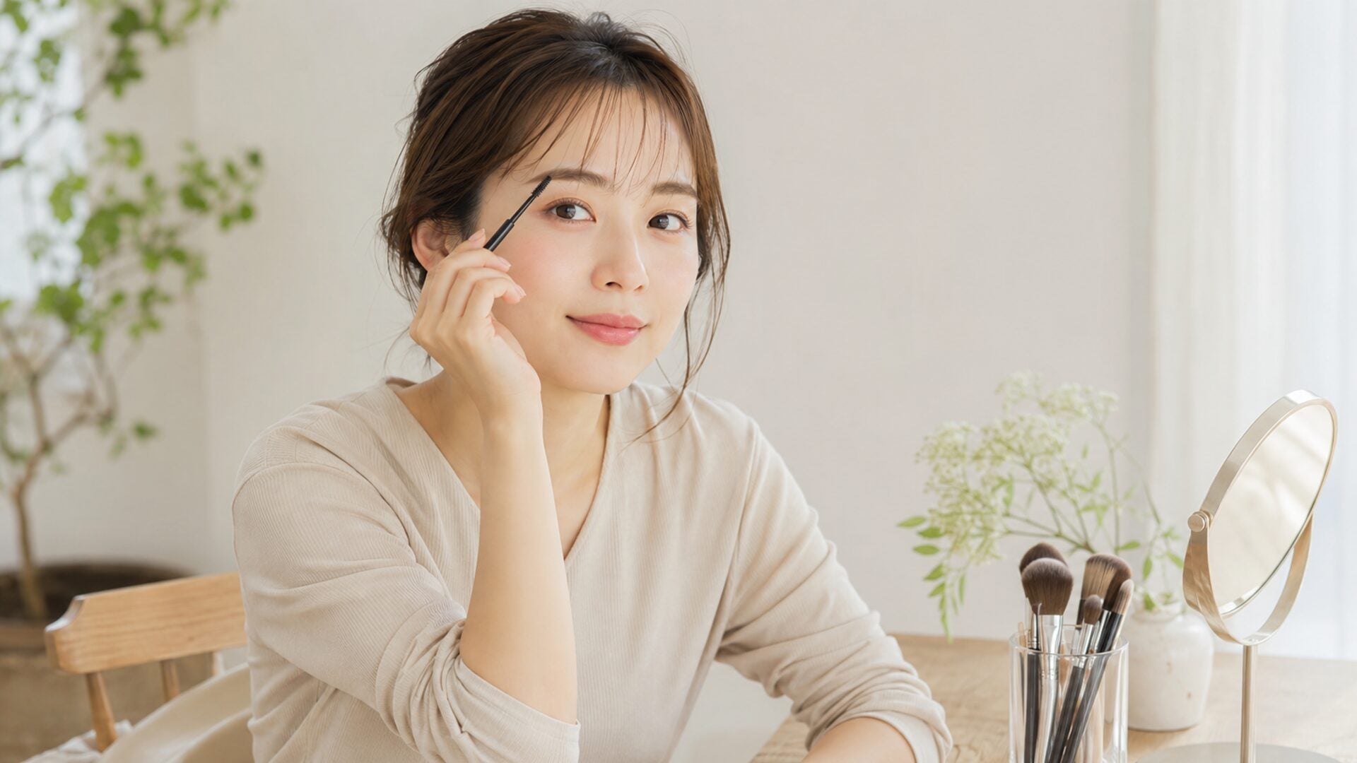 つり眉の印象を和らげる！おすすめの眉デザイン2選