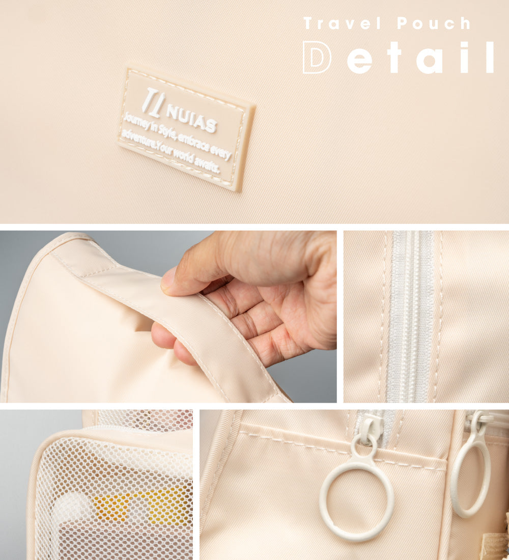 細部までこだわったNUIASトラベルポーチのディテール紹介