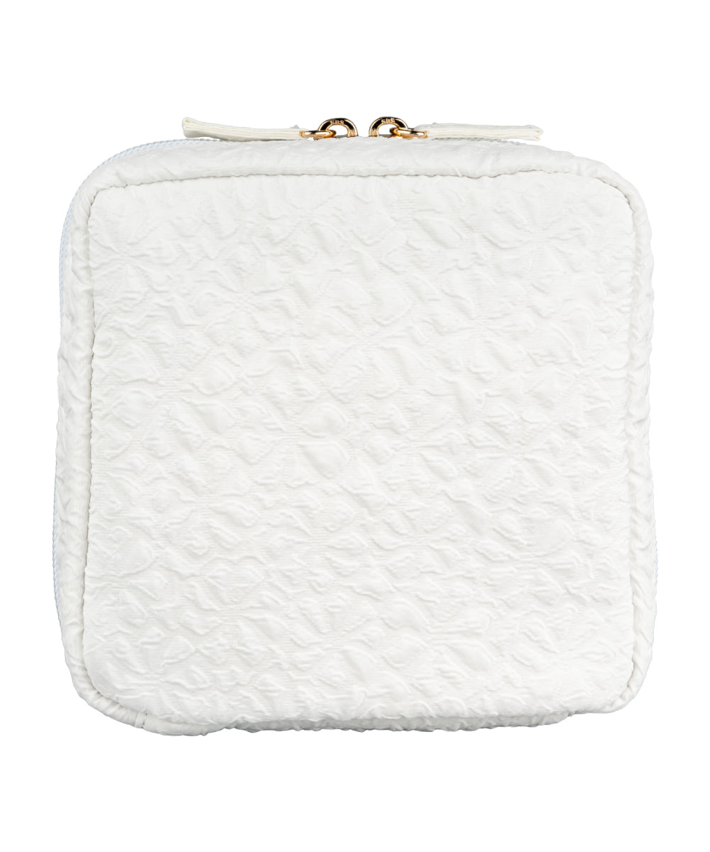 化粧ポーチ エンボスメイクポーチ 小物入れ 可愛い 花柄 スクエア コスメポーチ トラベルポーチ 化粧品 ポーチ 大きめ 小さめ 大容量 機能的 かわいい 縦型